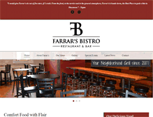 Tablet Screenshot of farrarsbistro.com
